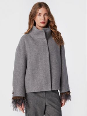 Vlněný zimní kabát Peserico šedý