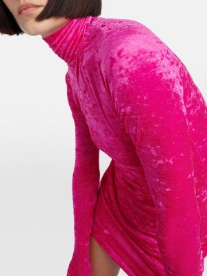 Mini robe en velours Vetements rose