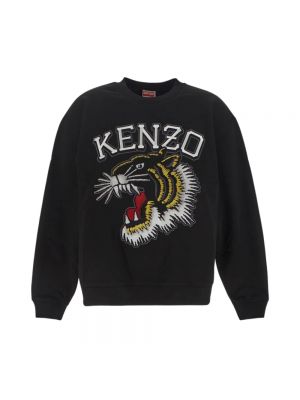 Bluza dresowa w tygrysie prążki Kenzo czarna