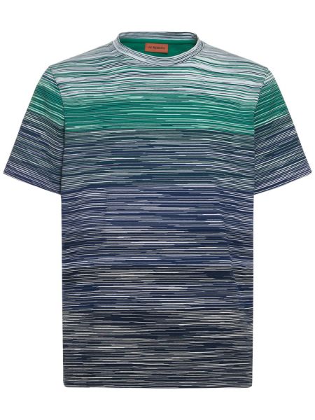 Camiseta de algodón de tela jersey Missoni azul