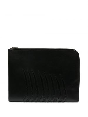Oversize кожени чанта тип „портмоне“ Alexander Mcqueen черно