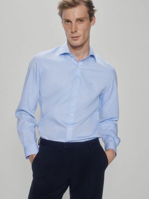 Однотонная рубашка Pedro Del Hierro синяя