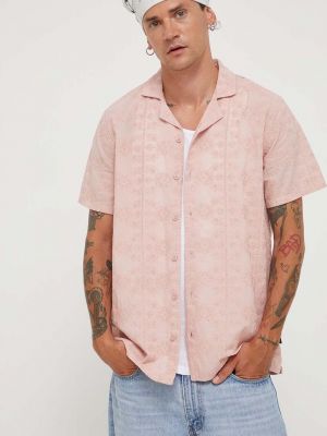 Pamučna košulja Hollister Co. ružičasta