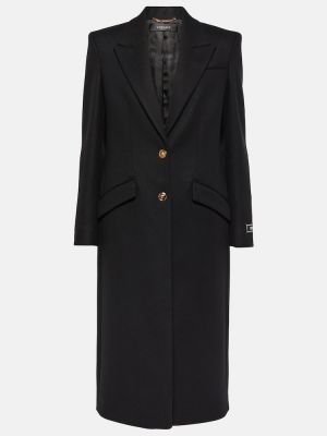 Cappotto di lana Versace nero
