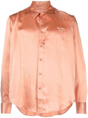 Camicia ricamata di raso Martine Rose rosa