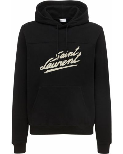 Fleece hoodie Saint Laurent schwarz
