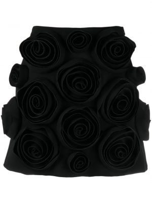 Mini spódniczka w kwiatki Viktor & Rolf czarna