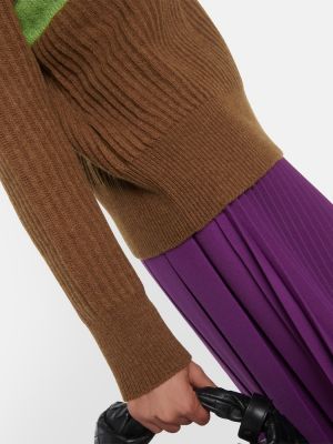 Jersey de lana de cachemir de tela jersey Plan C marrón
