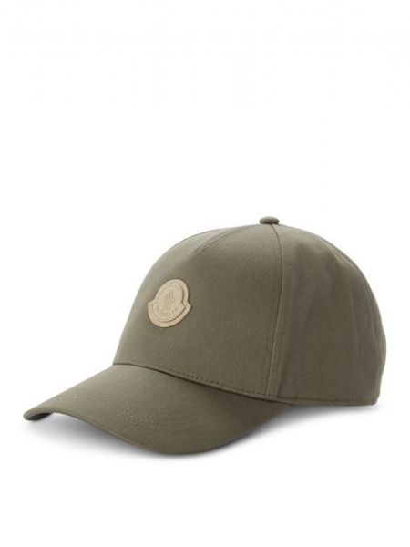 Хлопковая кепка Moncler зеленая