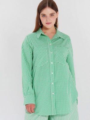 Рубашка Lessismore зеленая