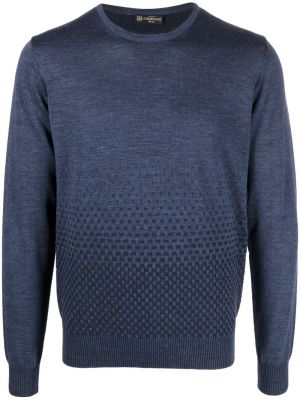 Sweter gradientowy Corneliani niebieski