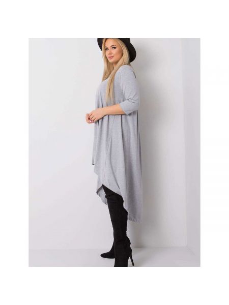 Asymetrické melanžové šaty Fashionhunters šedé