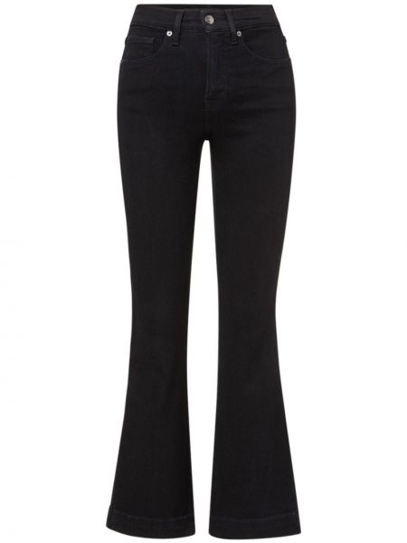 Bootcut džínsy s vysokým pásom Veronica Beard čierna