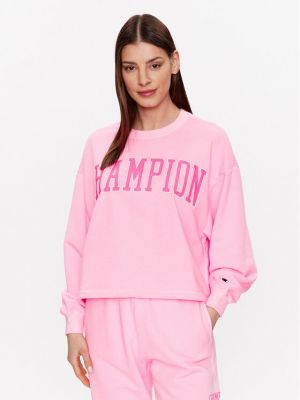 Laza szabású pulóver Champion rózsaszín