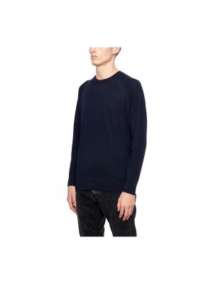 Sweter wełniany Paolo Pecora niebieski