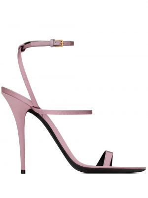 Satīna sandales Saint Laurent rozā