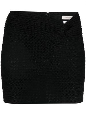 Pletené mini sukně The Mannei černé