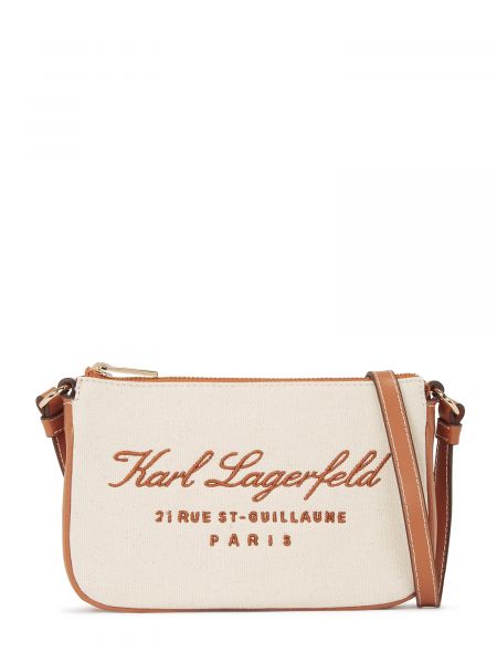 Чанта през рамо Karl Lagerfeld бежово