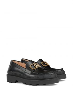 Nahast loafer-kingad Gucci must