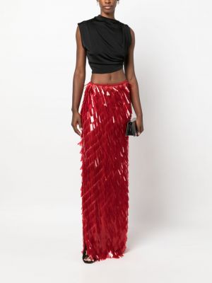Jupe longue à imprimé Atu Body Couture rouge
