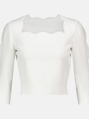 Jersey de punto de tela jersey Alaïa blanco