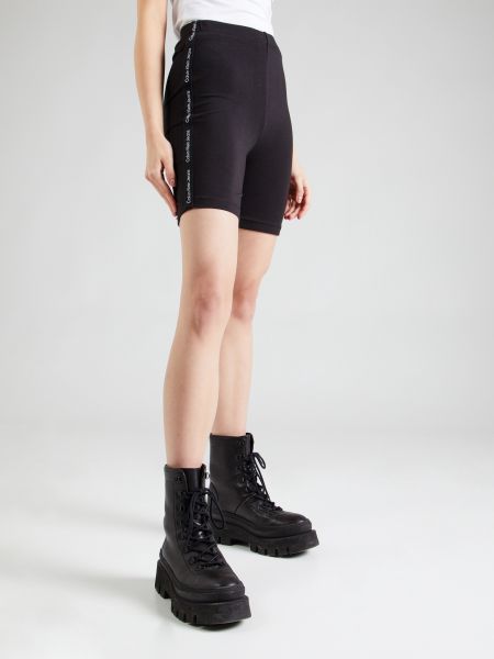 Slim fit priliehavé športové šortky Calvin Klein Jeans čierna