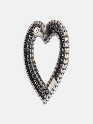 Σκουλαρίκια με μοτίβο καρδιά με μοτίβο καρδιά Balenciaga ασημί