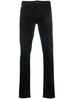 Skinny fit-jeans med broderi Philipp Plein svart