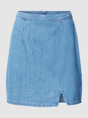 Rozkloszowana spódnica Tommy Jeans niebieska