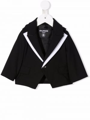 Lang blazer for jenter Balmain Kids svart