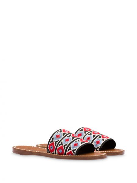 Sandalias con estampado con estampado abstracto Miu Miu rojo