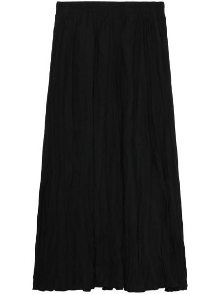 Midi sukňa s vysokým pásom B+ab čierna