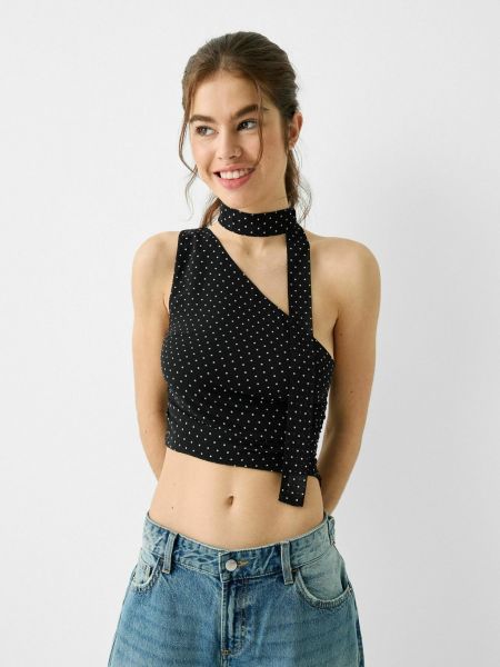 Bershka top negro sale