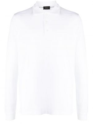 Памучна поло тениска Brioni бяло