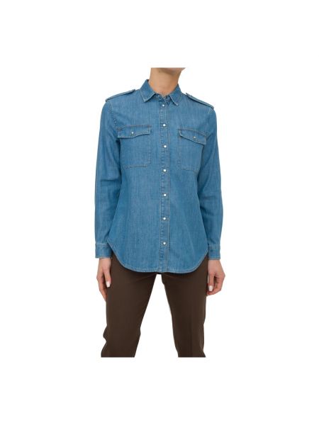 Koszula jeansowa Max Mara niebieska