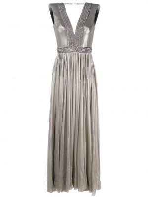 Плисирана вечерна рокля от тюл Jean-louis Sabaji сиво