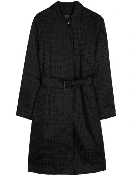 Žakardinis ilgas paltas Fendi Pre-owned juoda