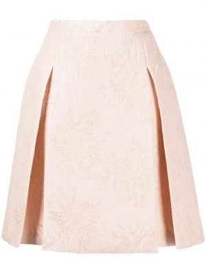 Plisované žakárové sukně Paule Ka růžové
