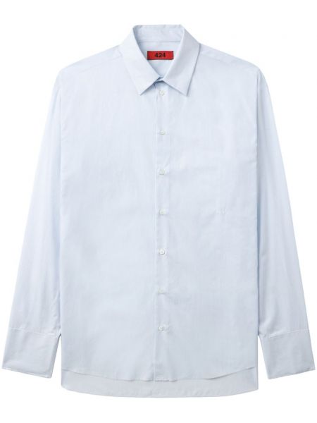 Klasická pruhovaná bavlněná dlouhá košile 424