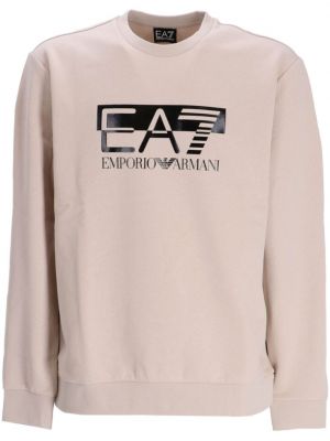 Sweatshirt aus baumwoll mit rundem ausschnitt Ea7 Emporio Armani