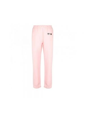 Spodnie sportowe Chiara Ferragni Collection różowe