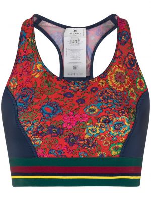 Trykt floral vest Etro blå