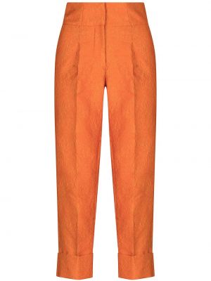 Žakárové kalhoty Silvia Tcherassi oranžové