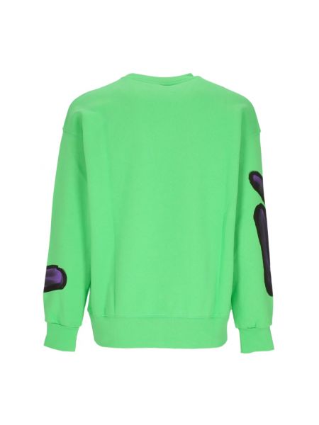 Streetwear sweatshirt mit rundhalsausschnitt Disclaimer grün