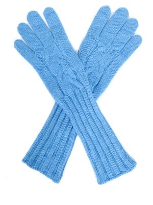 Кашемировые перчатки Loro Piana голубые
