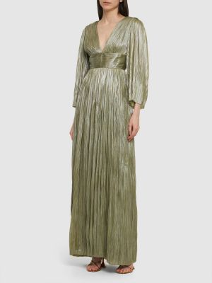 Svilena dolga obleka iz tila Maria Lucia Hohan zlata