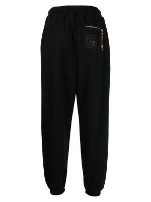 Pantalon de joggings en coton à imprimé Aries noir