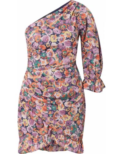 Šaty na jedno rameno Dorothy Perkins fialová