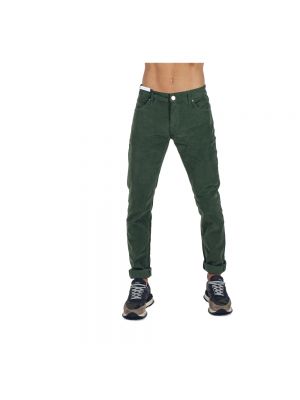 Jeansy skinny dopasowane Pt Torino zielone