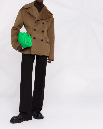 Abrigo corto con botones Bottega Veneta marrón